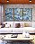 Trio de Quadros Abstrato Azul e Dourado Efeito Mármore Arte Pouring Canvas Moldura - Imagem 2