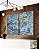 Duo de Quadros Abstrato Azul e Dourado Efeito Mármore Arte Pouring Canvas Moldura - Imagem 1
