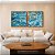 Duo de Quadros Quadrados Abstrato Azul e Dourado Efeito Mármore Arte Pouring Canvas Moldura - Imagem 5