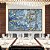 Trio de Quadros Estilizados Abstrato Azul e Dourado Efeito Mármore Arte Pouring Canvas Moldura - Imagem 5