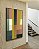 Quadro Vertical Abstrato Geométrico Color Block Rosa Verde Amarelo Canvas Moldura - Imagem 5