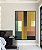 Quadro Vertical Abstrato Geométrico Color Block Rosa Verde Amarelo Canvas Moldura - Imagem 3