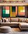 Trio de Quadros Abstrato Geométrico Color Block Rosa Verde Amarelo Canvas Moldura - Imagem 4