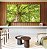 Trio de Quadros Copa de Árvore Verde Iluminada Céu Natureza Paisagem Canvas Moldura - Imagem 3