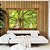 Duo de Quadros Copa de Árvore Verde Iluminada Céu Natureza Paisagem Canvas Moldura - Imagem 1