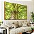 Duo de Quadros Copa de Árvore Verde Iluminada Céu Natureza Paisagem Canvas Moldura - Imagem 4