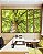 Trio de Quadros Estilizados Copa de Árvore Verde Iluminada Céu Natureza Paisagem Canvas Moldura - Imagem 4