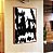 Quadro Vertical Abstrato Geométrico Minimalista Preto e Branco Canvas Moldura - Imagem 5