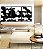 Trio de Quadros Abstrato Geométrico Minimalista Preto e Branco Canvas Moldura - Imagem 4