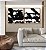 Duo de Quadros Quadrados Abstrato Geométrico Minimalista Preto e Branco Canvas Moldura - Imagem 4