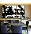 Trio de Quadros Estilizados Abstrato Geométrico Minimalista Preto e Branco Canvas Moldura - Imagem 3