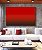 Quadro Horizontal Abstrato Degradê Vermelho Intenso Escuro e Vivo Canvas Moldura - Imagem 1