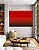 Quadro Horizontal Abstrato Degradê Vermelho Intenso Escuro e Vivo Canvas Moldura - Imagem 3