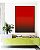 Quadro Vertical Abstrato Degradê Vermelho Intenso Escuro e Vivo Canvas Moldura - Imagem 3