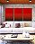 Trio de Quadros Abstrato Degradê Vermelho Intenso Escuro e Vivo Canvas Moldura - Imagem 2