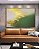 Quadro Horizontal Abstrato Branco Verde Esmeralda e Dourado Canvas Moldura - Imagem 5