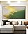 Quadro Horizontal Abstrato Branco Verde Esmeralda e Dourado Canvas Moldura - Imagem 3