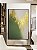 Quadro Vertical Abstrato Branco Verde Esmeralda e Dourado Canvas Moldura - Imagem 4