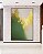 Quadro Vertical Abstrato Branco Verde Esmeralda e Dourado Canvas Moldura - Imagem 3