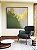 Quadro Quadrado Abstrato Branco Verde Esmeralda e Dourado Canvas Moldura - Imagem 4