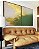 Duo de Quadros Abstrato Branco Verde Esmeralda e Dourado Canvas Moldura - Imagem 4