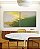 Duo de Quadros Quadrados Abstrato Branco Verde Esmeralda e Dourado Canvas Moldura - Imagem 3