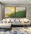 Duo de Quadros Quadrados Abstrato Branco Verde Esmeralda e Dourado Canvas Moldura - Imagem 5