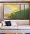 Trio de Quadros Estilizados Abstrato Branco Verde Esmeralda e Dourado Canvas Moldura - Imagem 5
