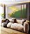 Trio de Quadros Estilizados Abstrato Branco Verde Esmeralda e Dourado Canvas Moldura - Imagem 2