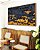 Quadro Horizontal Abstrato Mosaico Cinza Chumbo Amarelo Dourado Canvas Moldura - Imagem 5