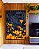 Quadro Vertical Abstrato Mosaico Cinza Chumbo Amarelo Dourado Canvas Moldura - Imagem 2
