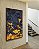 Quadro Vertical Abstrato Mosaico Cinza Chumbo Amarelo Dourado Canvas Moldura - Imagem 4