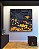 Quadro Quadrado Abstrato Mosaico Cinza Chumbo Amarelo Dourado Canvas Moldura - Imagem 2