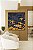 Quadro Quadrado Abstrato Mosaico Cinza Chumbo Amarelo Dourado Canvas Moldura - Imagem 5