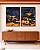 Duo de Quadros Abstrato Mosaico Cinza Chumbo Amarelo Dourado Canvas Moldura - Imagem 3