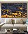Trio de Quadros Estilizados Abstrato Mosaico Cinza Chumbo Amarelo Dourado Canvas Moldura - Imagem 4