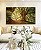 Quadro Horizontal Árvores Iluminadas Douradas Floresta Paisagem Natureza Canvas Moldura - Imagem 1