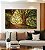 Quadro Horizontal Árvores Iluminadas Douradas Floresta Paisagem Natureza Canvas Moldura - Imagem 3