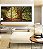 Trio de Quadros Árvores Iluminadas Douradas Floresta Paisagem Natureza Canvas Moldura - Imagem 5