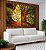 Duo de Quadros Árvores Iluminadas Douradas Floresta Paisagem Natureza Canvas Moldura - Imagem 5