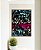Quadro Vertical Abstrato Mosaico Cinza Turquesa Rosa Intenso Canvas Moldura - Imagem 4