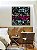 Quadro Quadrado Abstrato Mosaico Cinza Turquesa Rosa Intenso Canvas Moldura - Imagem 4
