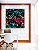 Quadro Quadrado Abstrato Mosaico Cinza Turquesa Rosa Intenso Canvas Moldura - Imagem 3