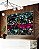 Duo de Quadros Abstrato Mosaico Cinza Turquesa Rosa Intenso Canvas Moldura - Imagem 2