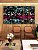 Trio de Quadros Estilizados Abstrato Mosaico Cinza Turquesa Rosa Intenso Canvas Moldura - Imagem 1