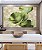 Quadro Horizontal Folhas Verdes Dourado Textura Abstrata Natureza Canvas Moldura - Imagem 2