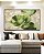 Quadro Horizontal Folhas Verdes Dourado Textura Abstrata Natureza Canvas Moldura - Imagem 3