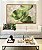 Quadro Horizontal Folhas Verdes Dourado Textura Abstrata Natureza Canvas Moldura - Imagem 1