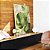 Quadro Vertical Folhas Verdes Dourado Textura Abstrata Natureza Canvas Moldura - Imagem 4