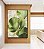 Quadro Vertical Folhas Verdes Dourado Textura Abstrata Natureza Canvas Moldura - Imagem 2
